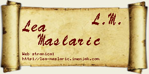 Lea Maslarić vizit kartica
